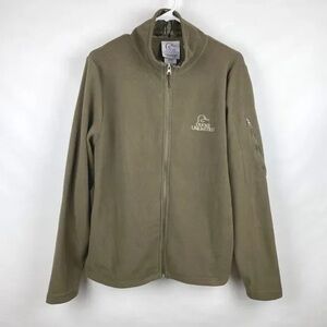 Ducks Unlimited Mens Medium Spell Out Brush Fleece Lined Pullover Sweater